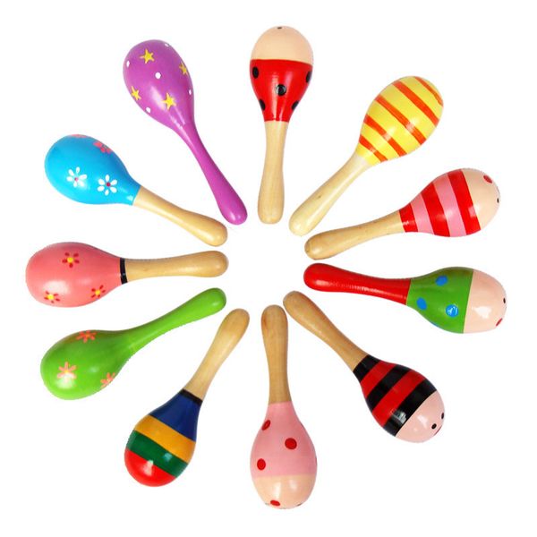 

baby wooden toy wood rattles child baby shaker toy sand hammer wood hammer rattles baby musical instruments educational toys