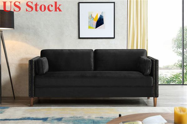 

us stock 2p+3p living room black sofa comfortable & stable multi-seat sofa w308s00004