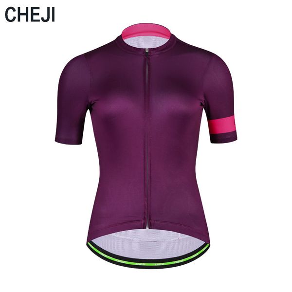 

cheji cycling jersey women pro fit ladies road mtb jersey bicycle short sleeve summer breathable, Black;red