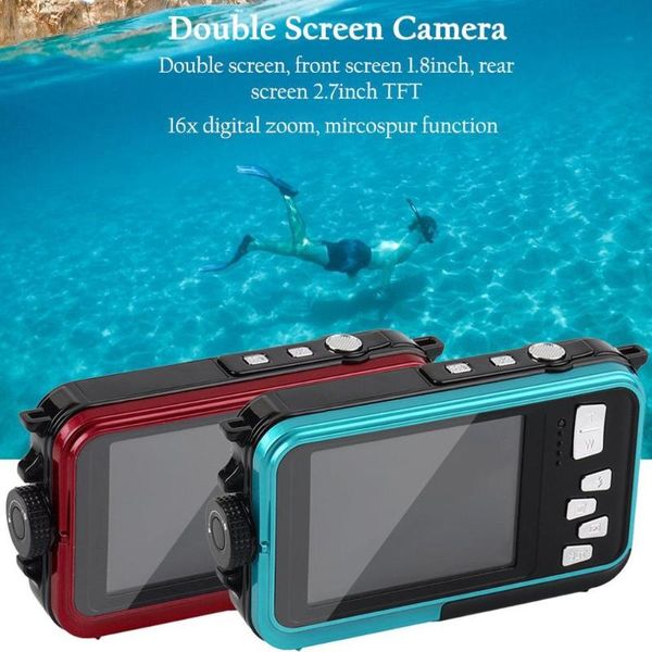 

2.7inch tft digital camera waterproof 5mp max 1080p double screen digital zoom camcorder hd268 video camera fotografica