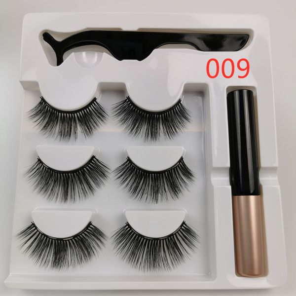 

5 magnetic eyelash 3 pairs eyelash magnetic eyeliner& false eyelashes & tweezer set long lasting extension