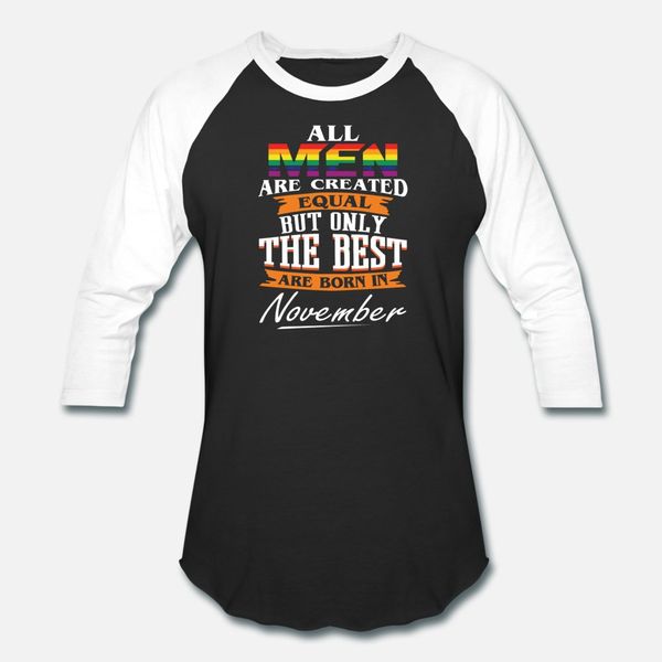

the are born in november lgbt t shirt men knitted cotton round neck standard cute funny spring autumn natural shirt