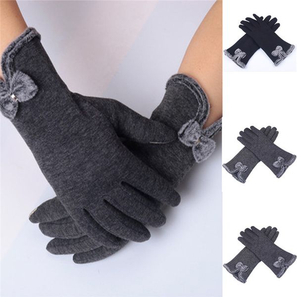 

five fingers gloves women fashion fluffy winter warm full finger hand ski wind protect hands guantes eldiven handschoenen 40fe22, Blue;gray