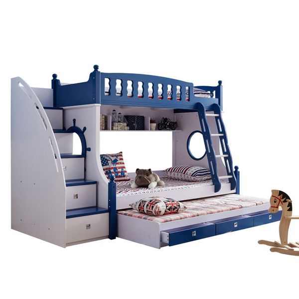 

children bedroom furniture solid wood bunk bed