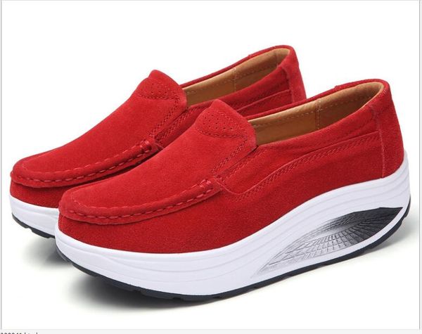 

new classic women flats shoes woman loafers sweet shallow comfortable non-slip slope heel platform ballet sneakers ladies shoes, Black