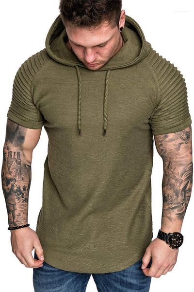 

color hooded t shirt casual short sleeve tshirt mens clothing men t shirt summer fashion natural, White;black
