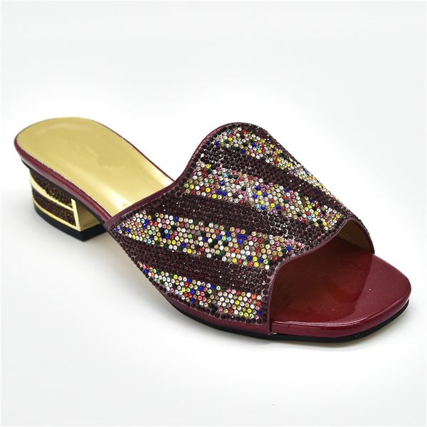 

new fashion 2020 platform pumps italian in women african wedding shoes african shoes decorated with rhinestone, Black