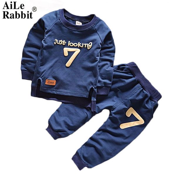 

aile rabbit summer autumn new baby boy pattern rabbit toddler plaid kids clothes children clothing set shirt and pants 2 pcs, White