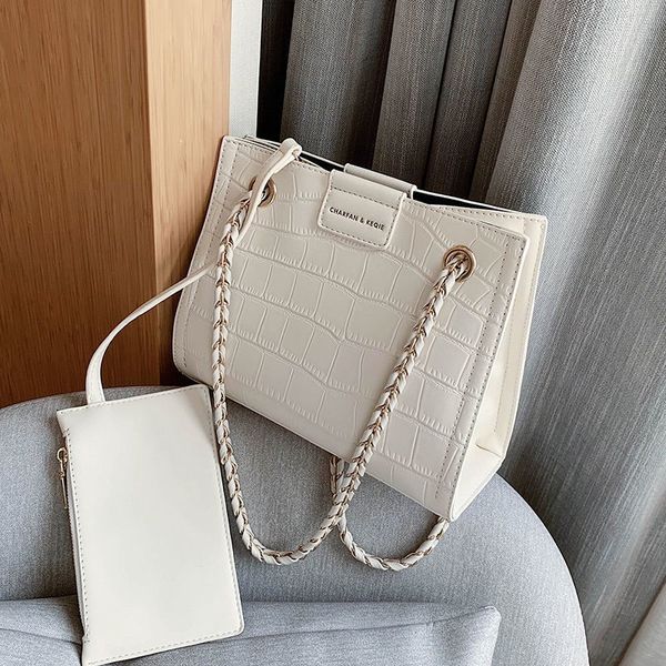 

new tassel designers fashion women pu leather bag large capacity shoulder bags casual tote small alligator handle handbags