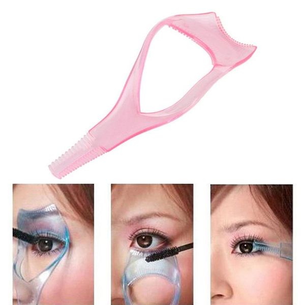 

3 in1 eyelashes guide makeup eye mascara crystal eyelash comb plastic applicator card eyelash extension tools mini make up tools