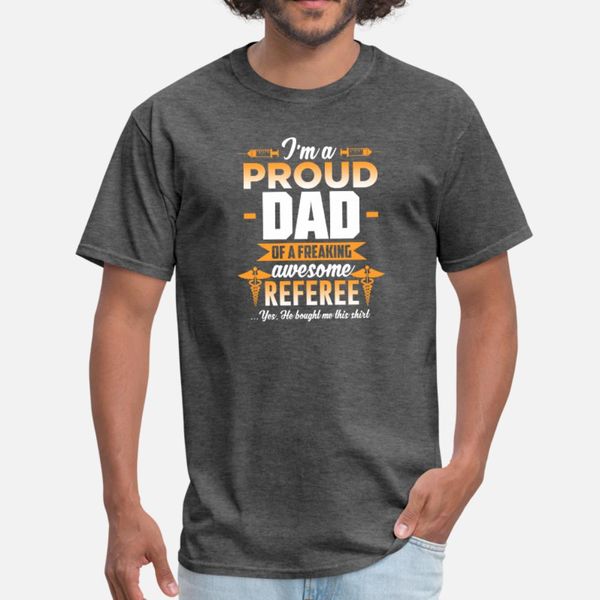 

dad of a referee t shirt men designs 100% cotton round neck outfit sunlight funny casual spring pattern shirt