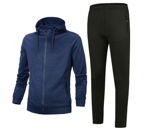 

2020 mens tracksuit casual version spring autumn mens tracksuits fashion zipper suit jackets+pants 2020 sale for wholesale, Gray