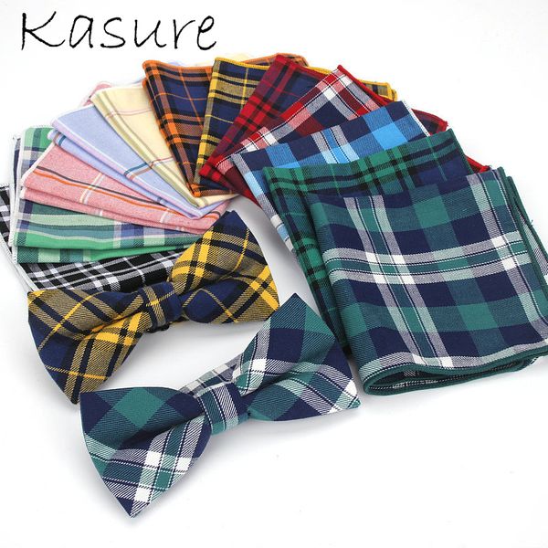 

kasure mens англия классический plaid боути handkerchief set ограниченный трикотажное повседневные комплекты шотландка англия bow tie, Black;gray