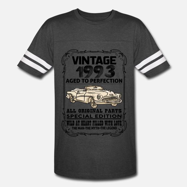 

vintage 1993 aged to perfection t shirt men printing 100% cotton crew neck letters sunlight comical spring autumn outfit shirt