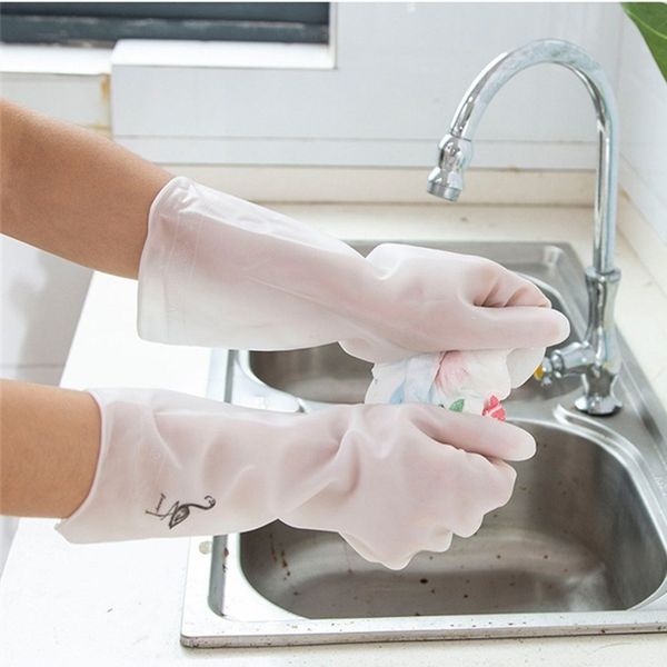 

home cleaning waterproof rubber latex dishwashing gloves kitchen durable cleaning housework chores dishwashing tools washing gloves