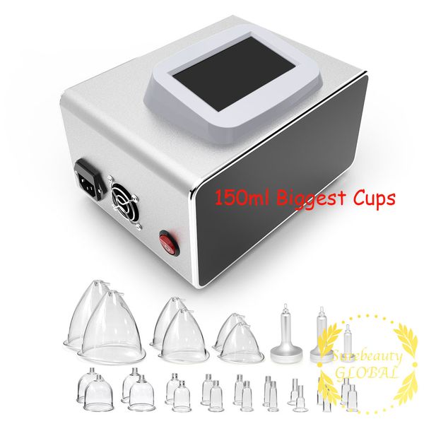 

digital butt breast lifting vacuum cupping machine lymph detox skin care spa home use 150ml cups, Black;white