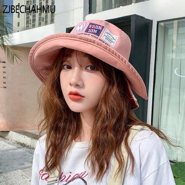

2020 summer fashion floppy cotton hats casual vacation travel wide brimmed sun hats foldable beach for women with big heads, Blue;gray
