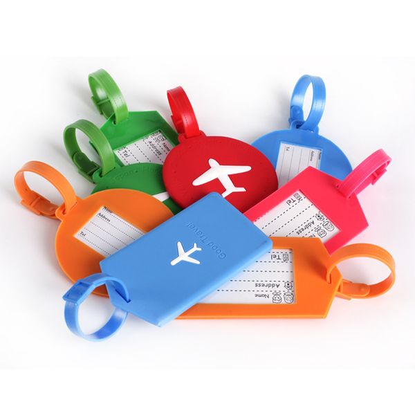 

car key tag key chain men and women pendant airplane luggage tag luggage suitcase identification pendant small gift, Silver