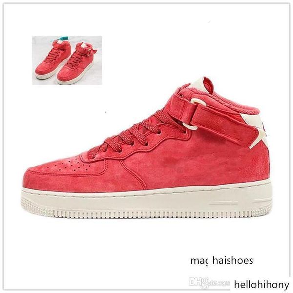 

1s 07 mid red 3m reflective sport skate shoes classic casual trainer liquid state color, Black