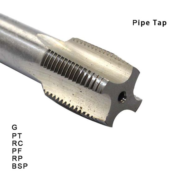 

1pc tapered pipe taps pt rc g rp pf bsp 1/8 1/4 3/8 1/2 3/4 taper pipe tap metal screw thread cutting tool