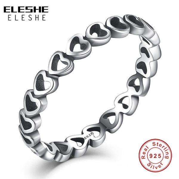 

fashion authentic solid 925 sterling silver forever love heart finger ring women wedding jewelry christmas&valentine's day gift, Golden;silver
