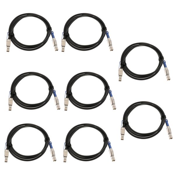

8pcs 6.6ft external mini sas sff-8644 to sff-8644 data storage cable 2meter