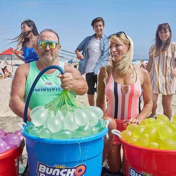 

new outdoor party happy water balloon children toys magic small balloon water bucket convenient water injection color safety