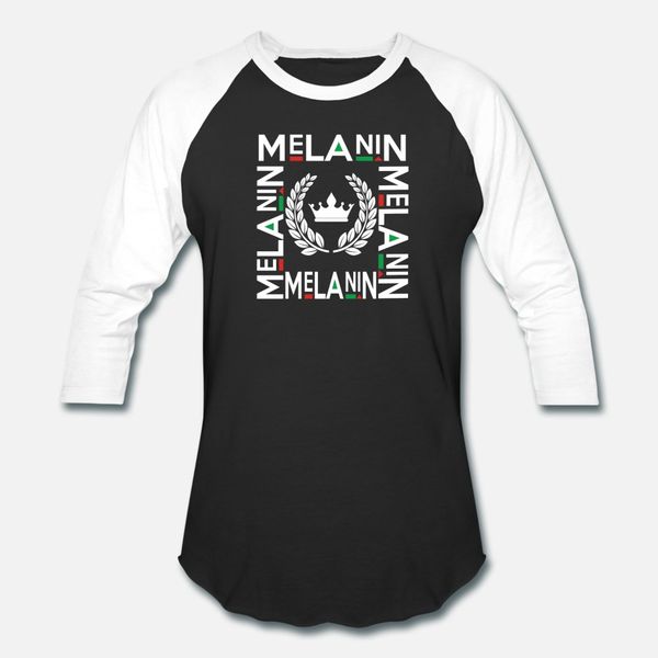 

crwon melanin t shirt men designs tee shirt crew neck clothes graphic breathable spring letter shirt
