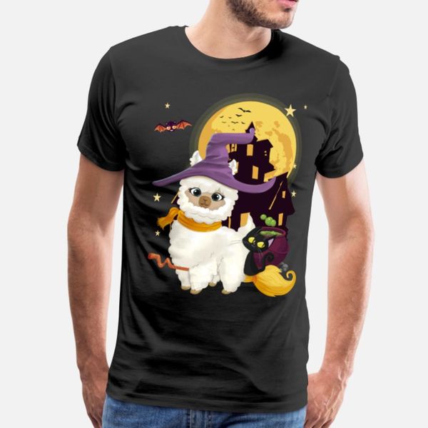 

cute mama llama broom witch pumpkin halloween t shirt men designing cotton euro size s-3xl original fit funny summer style pictures shirt