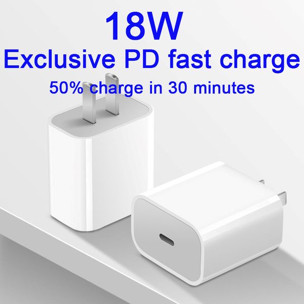 

dhl 18w pd type c original shell oem packaging fast charger for 8-11 pro max x xr usb-c universal quick charger adapter