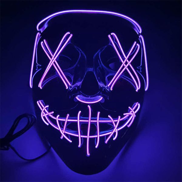 2020 CRESTECH Halloween Mask LED Light Up Party Masks The Purge