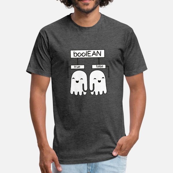 

halloween boo'lean programmer ghost trick or treat t shirt men loose short sleeve plus size 3xl pictures loose basic spring autumn shir