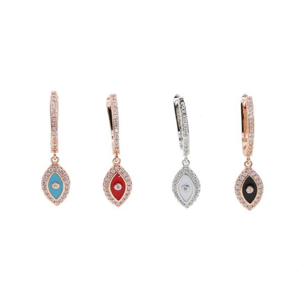 

dangle & chandelier turkish evil eye lucky jewelry enamel charm lovely girl women fashion gorgeous dangling earring, Silver