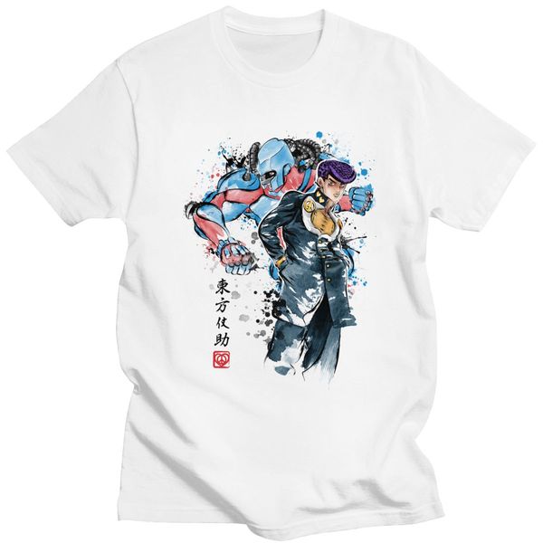 

охладить jojos bizarre adventure футболку для мужчин с коротким рукавом реставрация и регенерация tshirt 100% хлопок fit tee merchandise