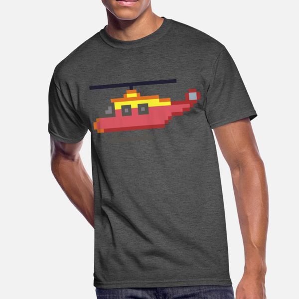 

pixel art helicopter t shirt men create cotton euro size s-3xl costume loose new fashion summer style original shirt