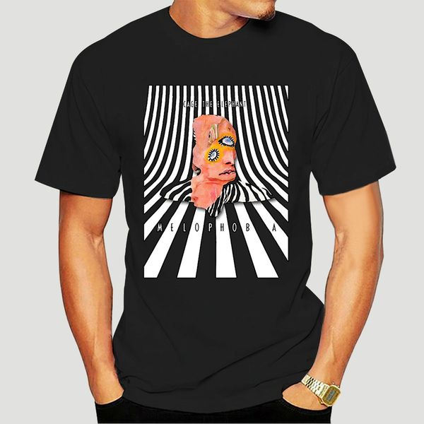

print tshirt summer short cage the elephant melophobia short sleeve t shirts fashion black -3705a