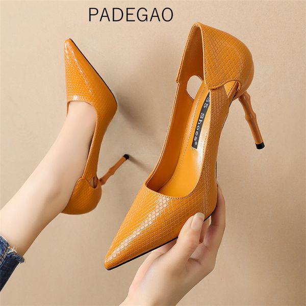 

dress shoes high heels 2021 women pu luxury korean fashion elegant party, Black