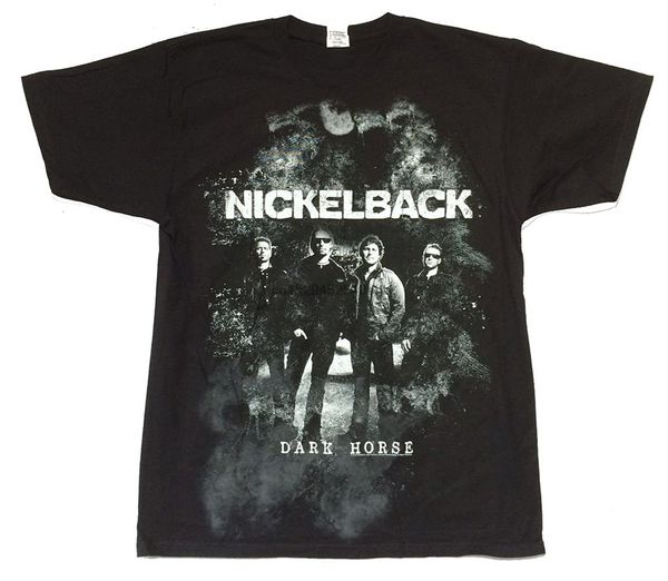

nickelback cloudy dark horse 2010 tour europe usa cdn black t shirt