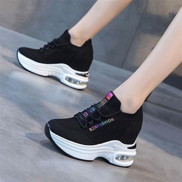 

2020 sock shoes women sneakers fashion platform wedges ankle boots luxury shoes woman designers sport running, Black