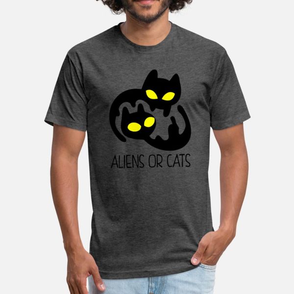 

aliens or cats t shirt men knitted cotton s-xxxl normal interesting casual summer novelty shirt