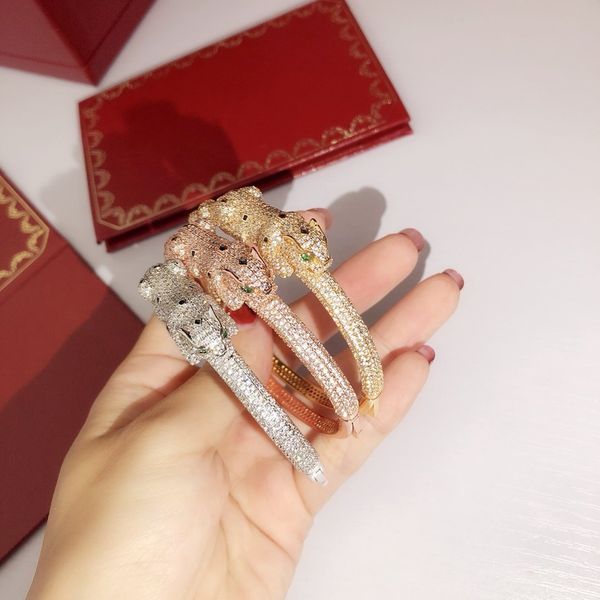 

personality domineering leopard bracelet ladies bracelet atmospheric luxurious bracelet gift ing, Black