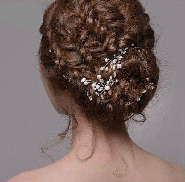 

jewelry wedding small jewelry hair plug rhinestone wedding accessories headdress other hairpin handmade bride pins fashion pearl dayupshop, Golden;silver