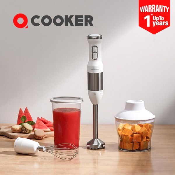 

qcooker hand blender cd-01 kitchen electric multi function mixer juicer portable processor safety material quick juicing