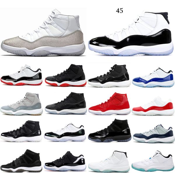 

concord 45 new bred 11 11s basketball shoes for mens womens metallic silver infrared 23 legend blue mens trainers sneakers 5.5-13