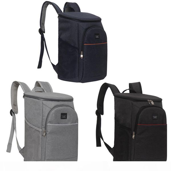 

new style backpack ice packbag bag large capacity insulated insulation cooler red wine lunch picnic storage tote hand bags, Blue;pink