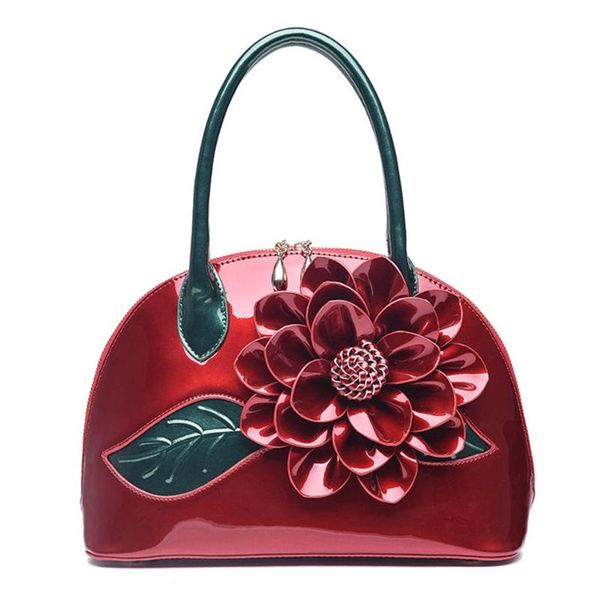 

brand handle bags handbag pu leather women bag handmade flower design ladies small shopping bag crossbody bags for women