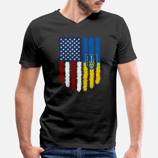 

ukrainian american flag ukraine usa america roots t shirt men designer 100% cotton s-xxxl trend fitness funny spring autumn original shirt