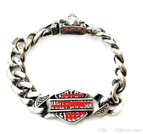 

fashion motorcyle biker stainless steel harley bracelet hip hop jewelry for ing, Golden;silver