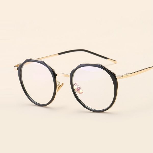 

width-140 computer goggles women eyewear female myopia optical eyeglasses frames new fashion tr90 alloy transparent new glasses, Black