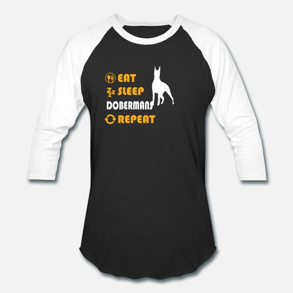 

eat sleep dobermans repeat t shirt men printing short sleeve size s-3xl basic solid famous funny casual spring autumn standard shirt